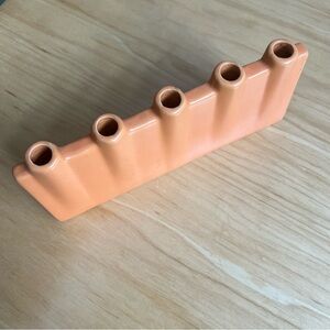 Unique Vase - terracotta orange, (5) bud slots